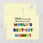 Anders Bekend als best-est nanny Gifts Briefkaart (Voorkant / Achterkant)