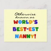 Anders Bekend als best-est nanny Gifts Briefkaart (Voorkant)
