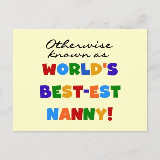 Anders Bekend als best-est nanny Gifts Briefkaart (Voorkant)