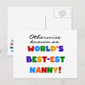 Anders Bekend als best-est nanny Gifts Briefkaart (Voorkant / Achterkant)