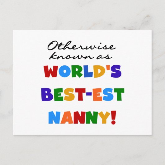 Anders Bekend als best-est nanny Gifts Briefkaart (Voorkant)