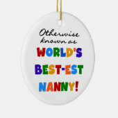 Anders Bekend als best-est nanny Gifts Keramisch Ornament (Rechts)