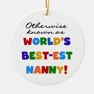 Anders Bekend als best-est nanny Gifts Keramisch Ornament