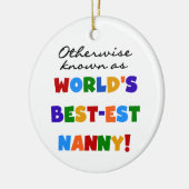 Anders Bekend als best-est nanny Gifts Keramisch Ornament (Links)