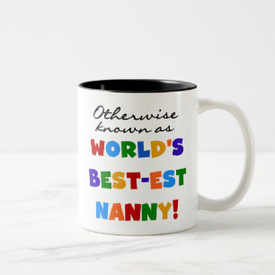 Anders Bekend als best-est nanny Gifts Tweekleurige Koffiemok