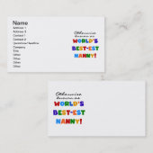 Anders Bekend als best-est nanny Gifts Visitekaartje (Voorkant / Achterkant)