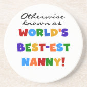 Anders Bekend als best-est nanny Gifts Zandsteen Onderzetter (Voorkant)
