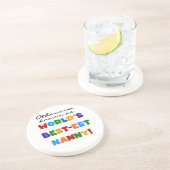 Anders Bekend als best-est nanny Gifts Zandsteen Onderzetter (Zijkant)