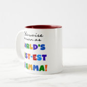 Anders Bekend als best-st Gramma T-shirts Tweekleurige Koffiemok (Voorkant links)