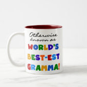 Anders Bekend als best-st Gramma T-shirts Tweekleurige Koffiemok (Links)