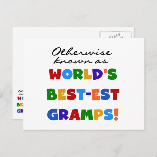 Anders Bekend als Beste Gramps Briefkaart (Voorkant / Achterkant)