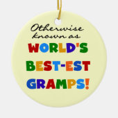 Anders Bekend als Beste Gramps Keramisch Ornament (Voorkant)