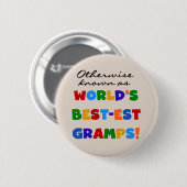 Anders Bekend als Beste Gramps Ronde Button 5,7 Cm (Voorkant /achterkant)