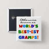 Anders Bekend als Beste Gramps Vierkante Button 5,1 Cm (Voorkant /achterkant)