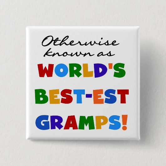 Anders Bekend als Beste Gramps Vierkante Button 5,1 Cm (Voorkant)