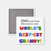 Anders bekend als Beste Oma Cadeaus Magneet (Voorkant / Achterkant)