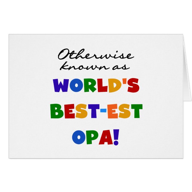 Anders Bekend als Beste Opa T-shirts en cadeaus (Voorkant Horizontaal)