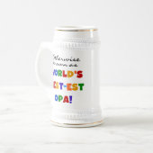 Anders Bekend als Beste Opa T-shirts en cadeaus Bierpul (Voorkant links)