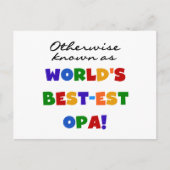 Anders Bekend als Beste Opa T-shirts en cadeaus Briefkaart (Voorkant)
