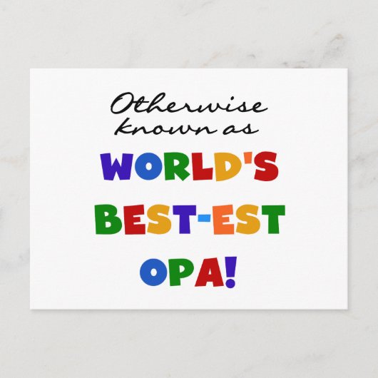 Anders Bekend als Beste Opa T-shirts en cadeaus Briefkaart (Voorkant)