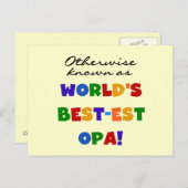 Anders Bekend als Beste Opa T-shirts en cadeaus Briefkaart (Voorkant / Achterkant)