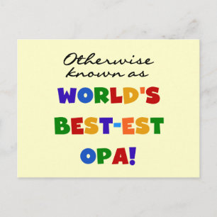 Anders Bekend als Beste Opa T-shirts en cadeaus Briefkaart