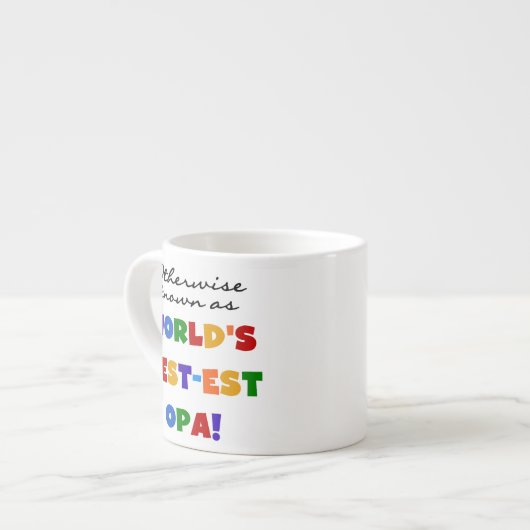 Anders Bekend als Beste Opa T-shirts en cadeaus Espresso Kop (Links)