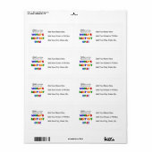 Anders Bekend als Beste Opa T-shirts en cadeaus Etiket (Full Sheet)