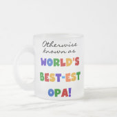 Anders Bekend als Beste Opa T-shirts en cadeaus Matglas Koffiemok (Links)