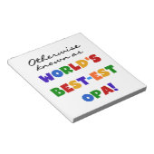 Anders Bekend als Beste Opa T-shirts en cadeaus Notitieblok (Schuin)