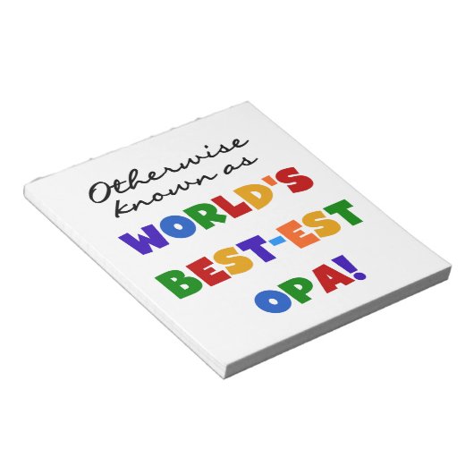 Anders Bekend als Beste Opa T-shirts en cadeaus Notitieblok (Schuin)