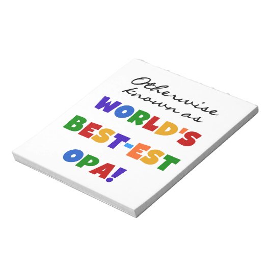 Anders Bekend als Beste Opa T-shirts en cadeaus Notitieblok (Linkerzijde)