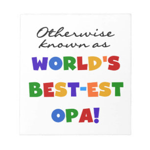 Anders Bekend als Beste Opa T-shirts en cadeaus Notitieblok