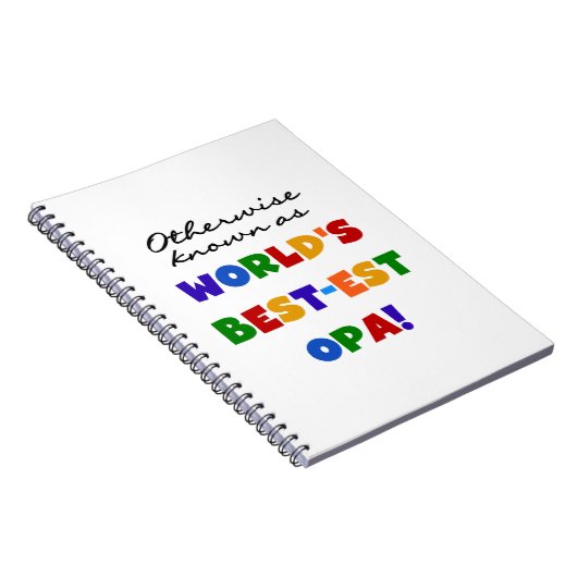 Anders Bekend als Beste Opa T-shirts en cadeaus Notitieboek (Rechterzijde)