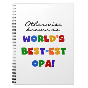 Anders Bekend als Beste Opa T-shirts en cadeaus Notitieboek