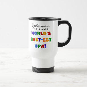 Anders Bekend als Beste Opa T-shirts en cadeaus Reisbeker