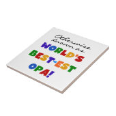 Anders Bekend als Beste Opa T-shirts en cadeaus Tegeltje (Zijkant)