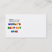 Anders Bekend als Beste Opa T-shirts en cadeaus Visitekaartje (Achterkant)