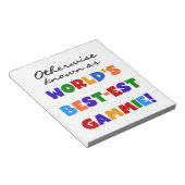 Anders bekende beste gammie geschenken notitieblok (Schuin)