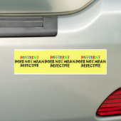 Anders betekent niet defect bumpersticker (Op auto)