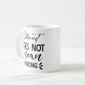 Anders betekent niet verkeerd koffiemok (Voorkant links)