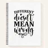 Anders betekent niet verkeerd notitieboek (Voorkant)