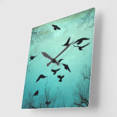 Anders blauw vierkante klok (Hoek)