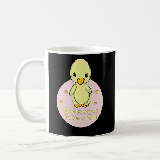 Anders dan alle Kawaii Baby Duck Yellow & Pink Koffiemok (Links)