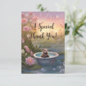 Anders dan Schattig Baby shower Bedankkaart (Staand voorkant)