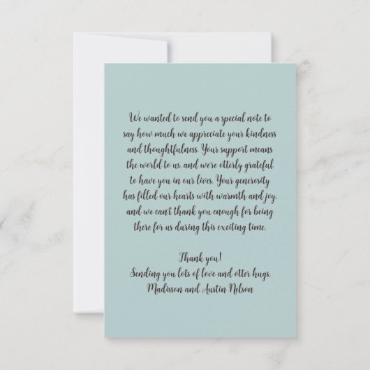 Anders dan Schattig Baby shower Bedankkaart (Achterkant)