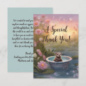 Anders dan Schattig Baby shower Bedankkaart (Voorkant / Achterkant)