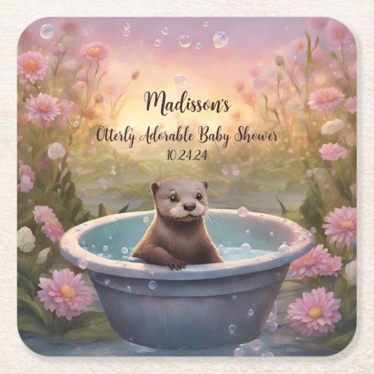 Anders dan Schattig Baby shower Kartonnen Onderzetters (Voorkant)