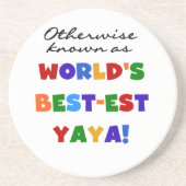 Anders de de Bekende T-shirts en Giften van Yaya Zandsteen Onderzetter (Voorkant)