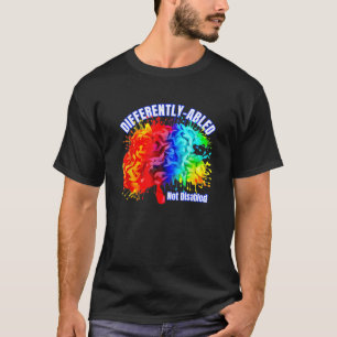 Anders geabled neuro diversiteit Autisme Regenboog T-shirt